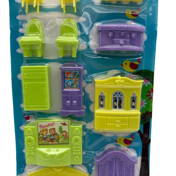 My Little Family Home Sweet Home 12-pc Furniture Playset For Kids Ages 3+ NOS - Picture 3 of 10